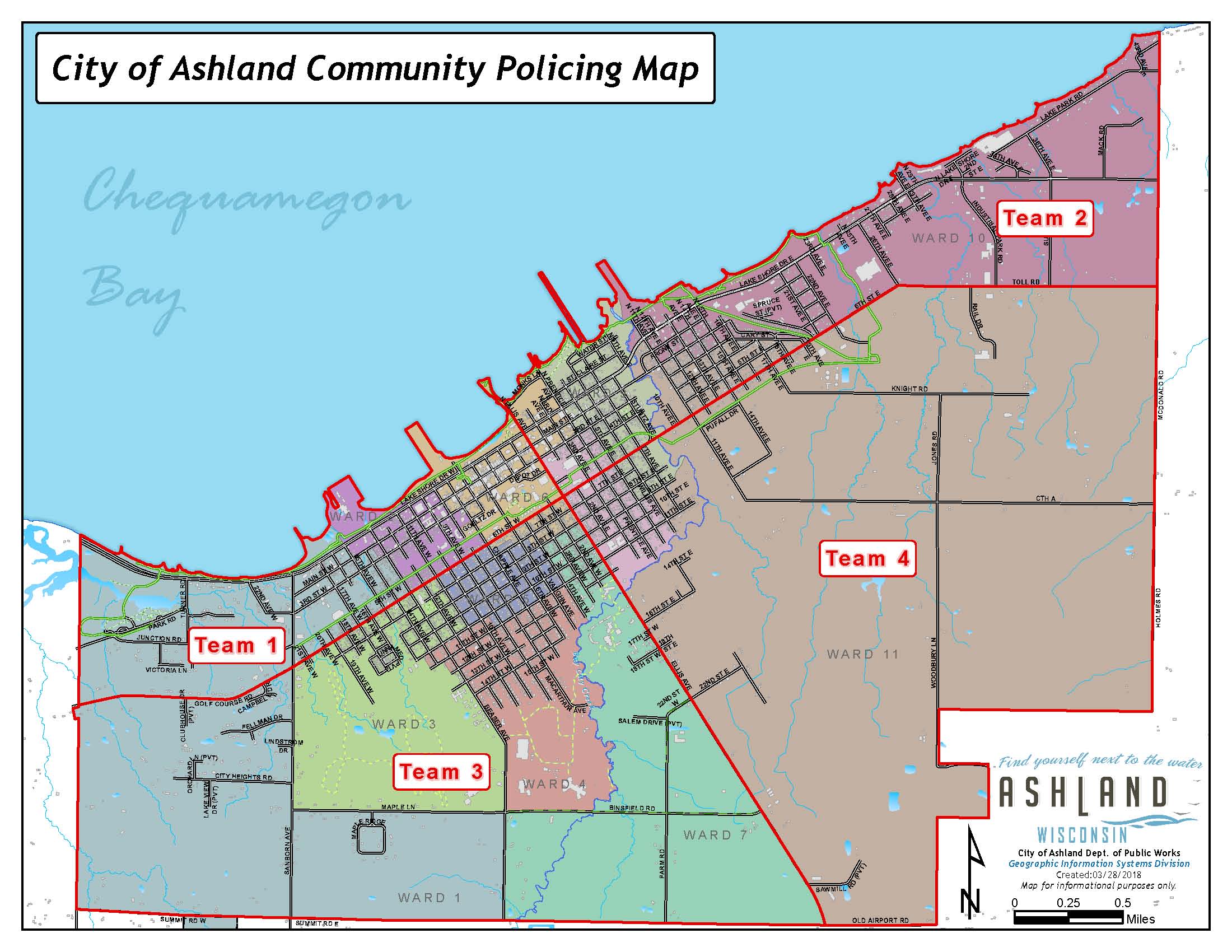 Community Policing Teams Map with Wards